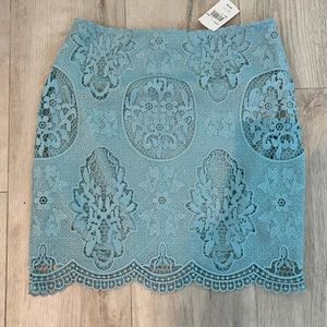 JOA Light Blue Lace Inspired Skirt